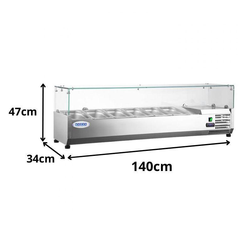 Vitrina Refrigerada Salsera Sobremesa 140cm, BOZZO-2