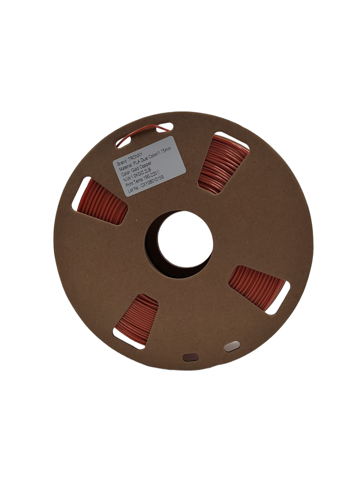 Filamento Tronxy Pla+ SIlk (Double Color) Gold/Cooper-2
