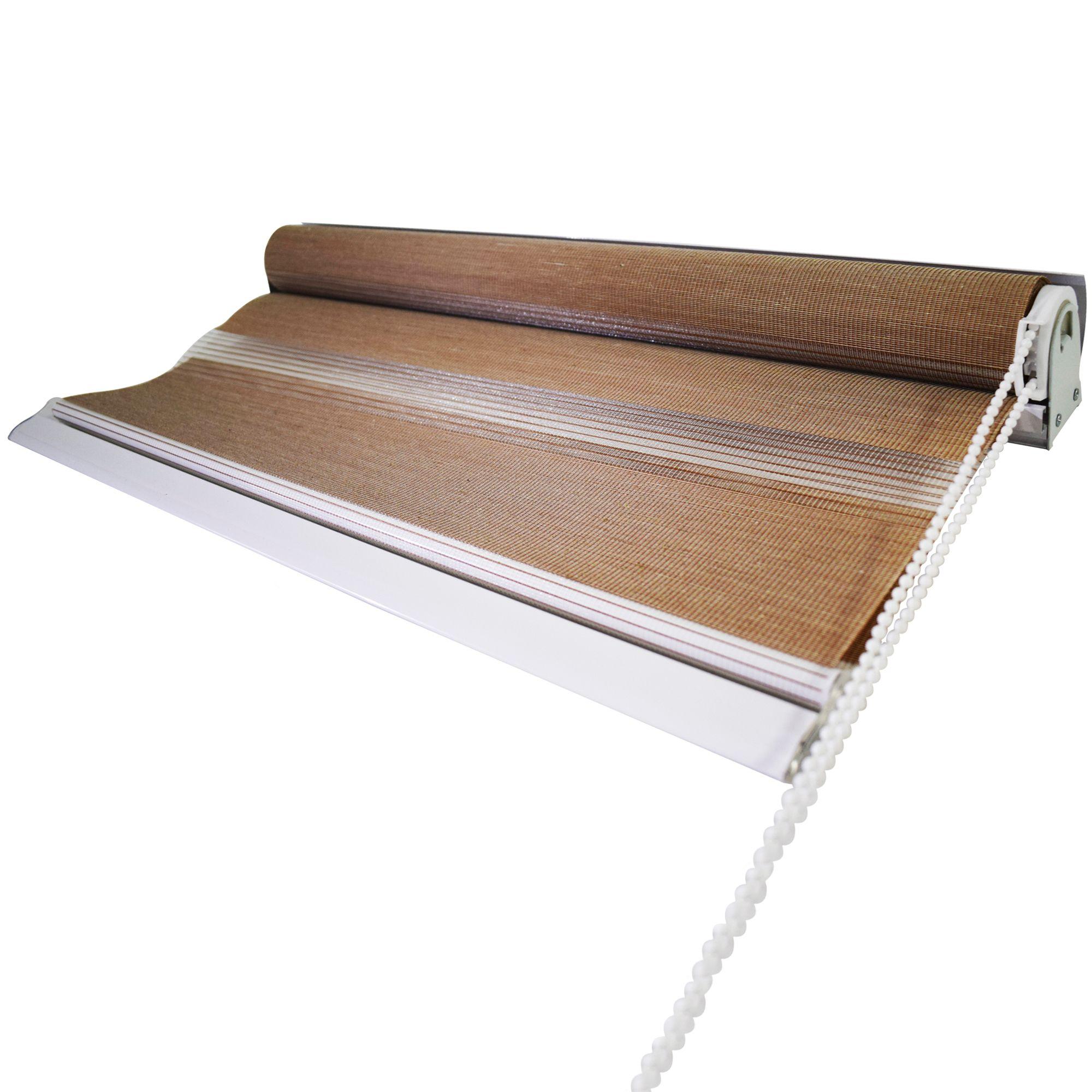 Cortina Roller Zebra Blackout 140x240cm - Café-0