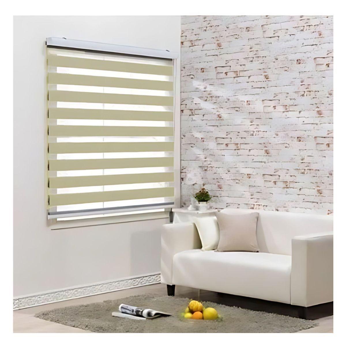 Cortina Roller Zebra 120x240cm Color Dorado, Dorada-2