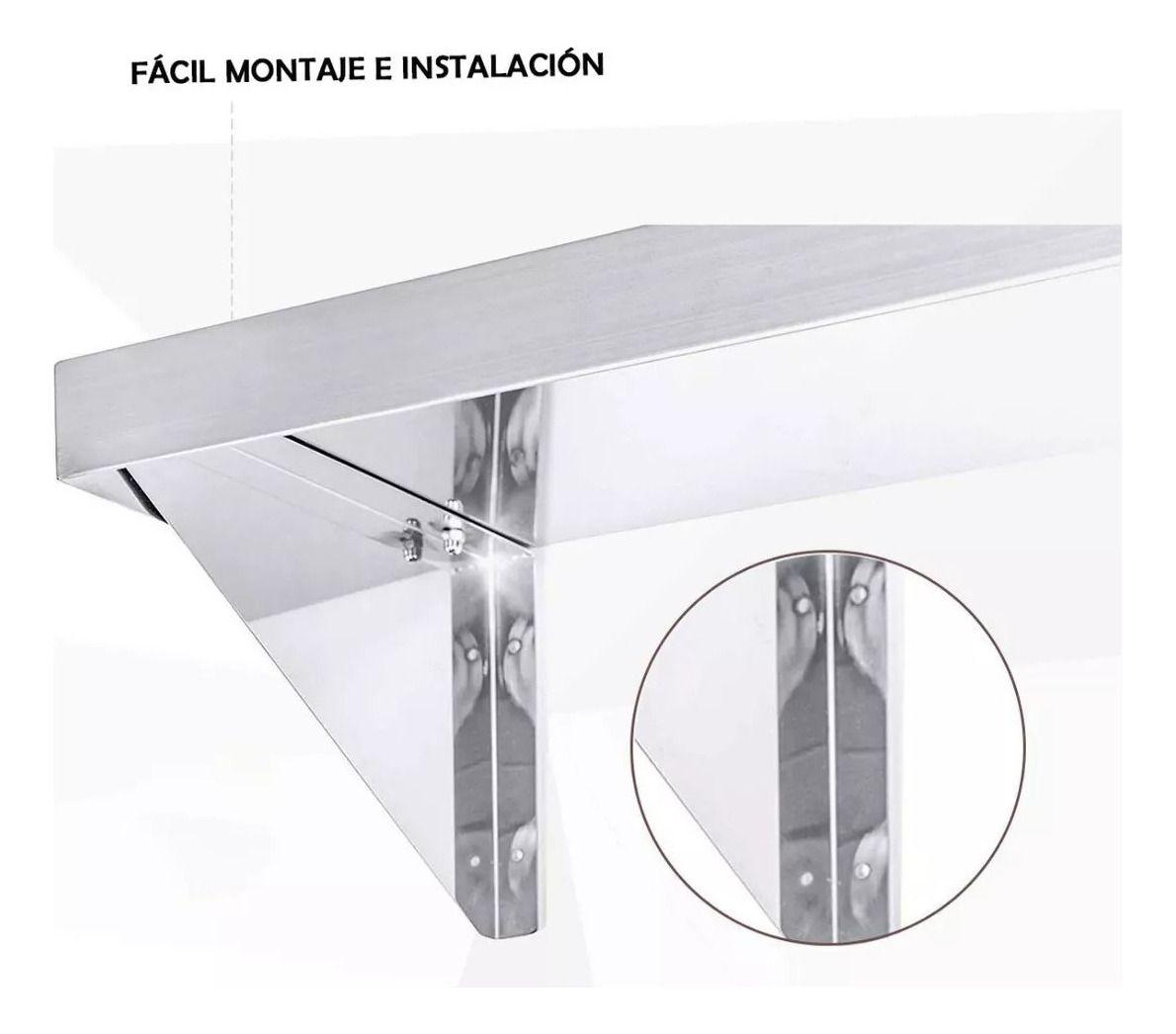 Repisa Mural Acero Inox 140cm, Restaurant BOZZO-1