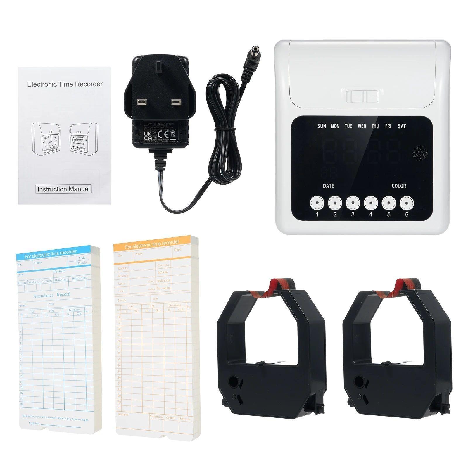 Reloj Control De Asistencia Con Tarjetero + 100 Tarjetas-1