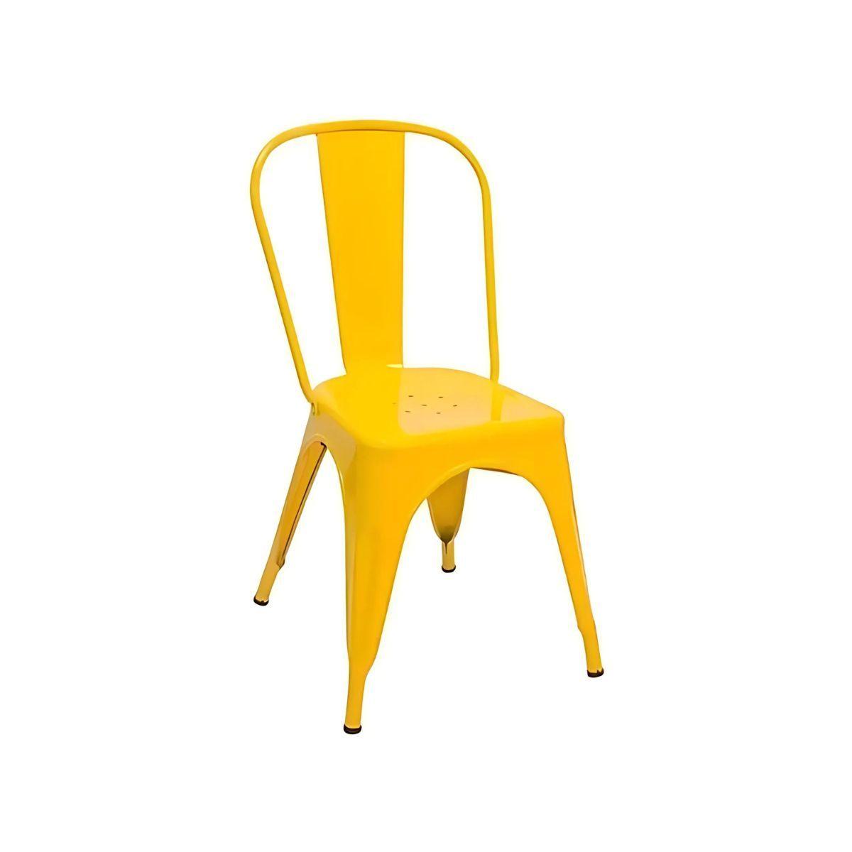 Pack 4 Sillas Tolix Amarillas, Comedor, Evento, Restaurant-0