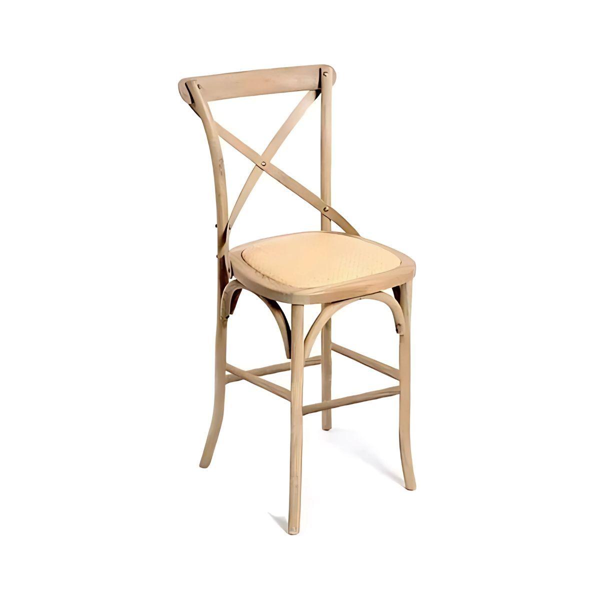 Piso Crossback Provincial Madera Olmo Taburete- Café-0