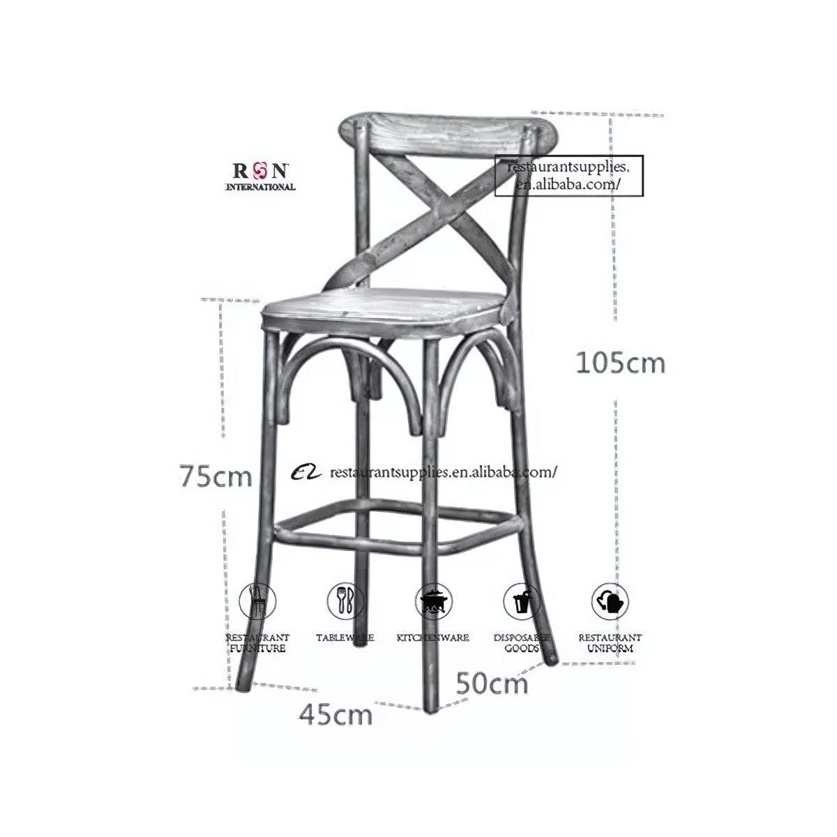 Piso Crossback Provincial Madera Olmo Taburete- Café-2
