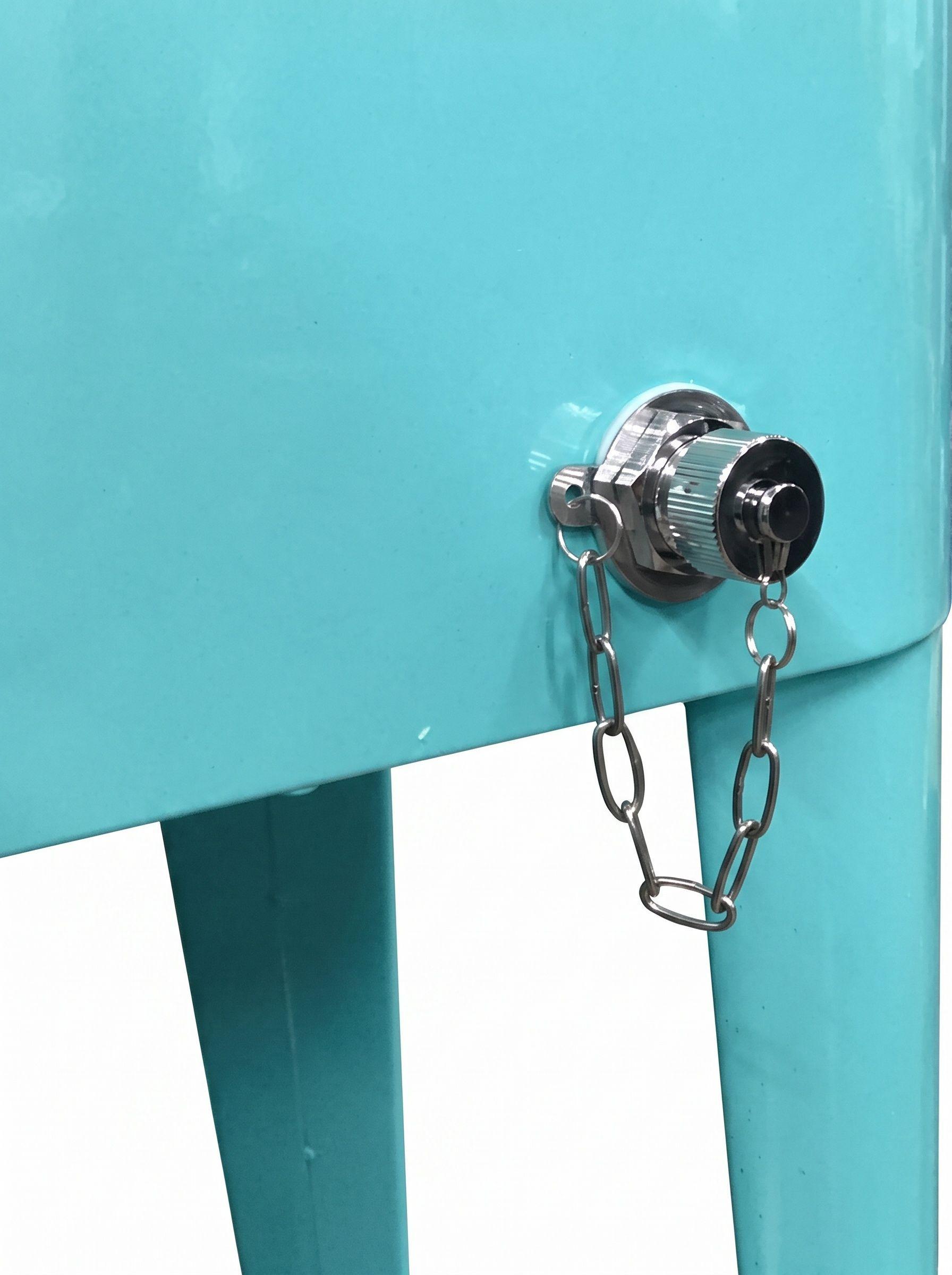 Cooler Retro Metalico Con Ruedas 60 Lts- TURQUESA-2