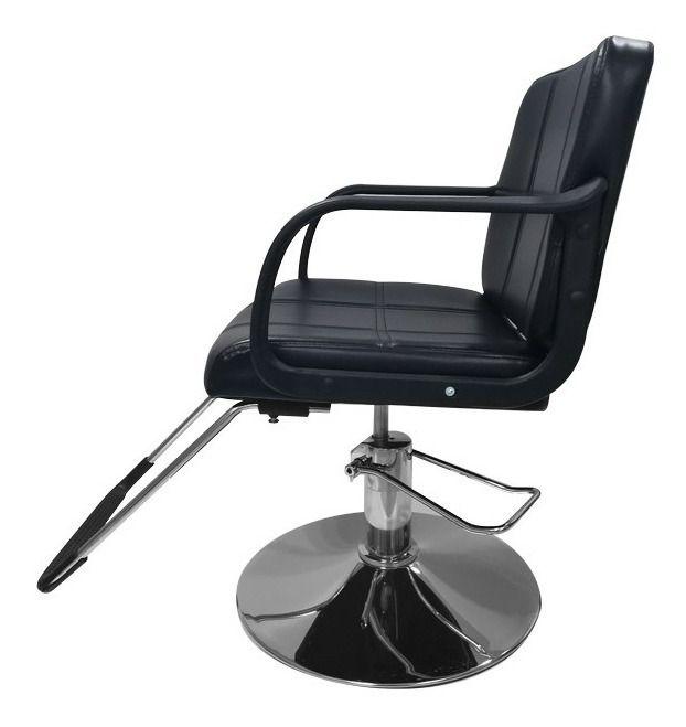 Silla Barberia, Salon Peluqueria Profesional Slim Negra-1