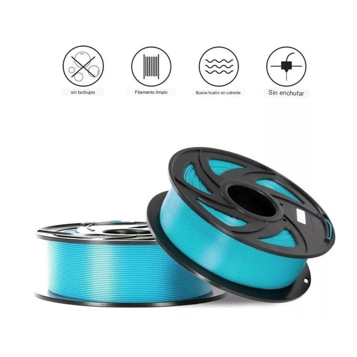 Filamento 3d Pla Tronxy De 1.75mm Y 1kg Water Blue-1