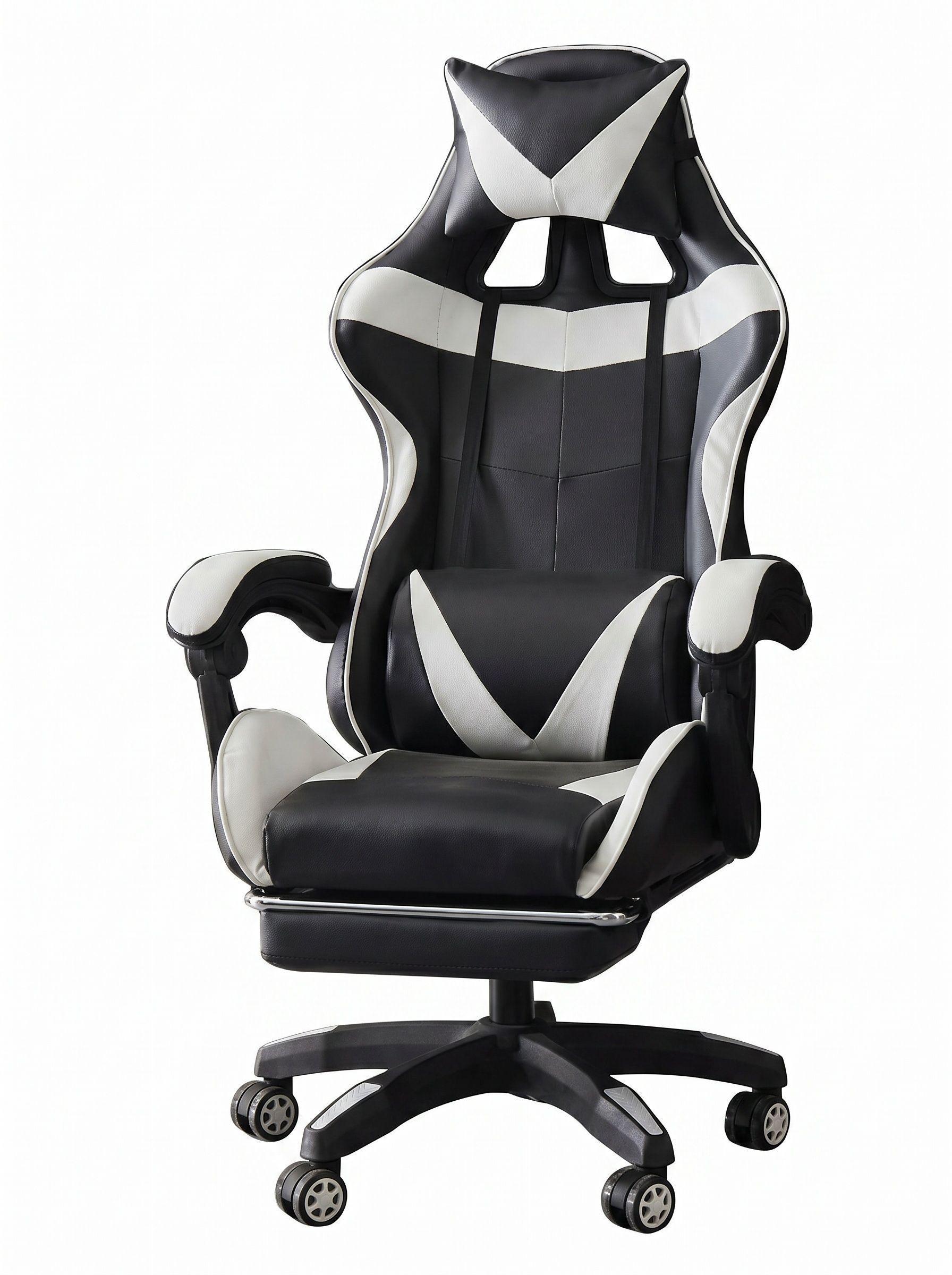 Silla Gamer Jiqiao Negro/Blanco-0