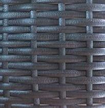 Set De 3 Maceteros Rectangular Color Café Rattan Plástico-2