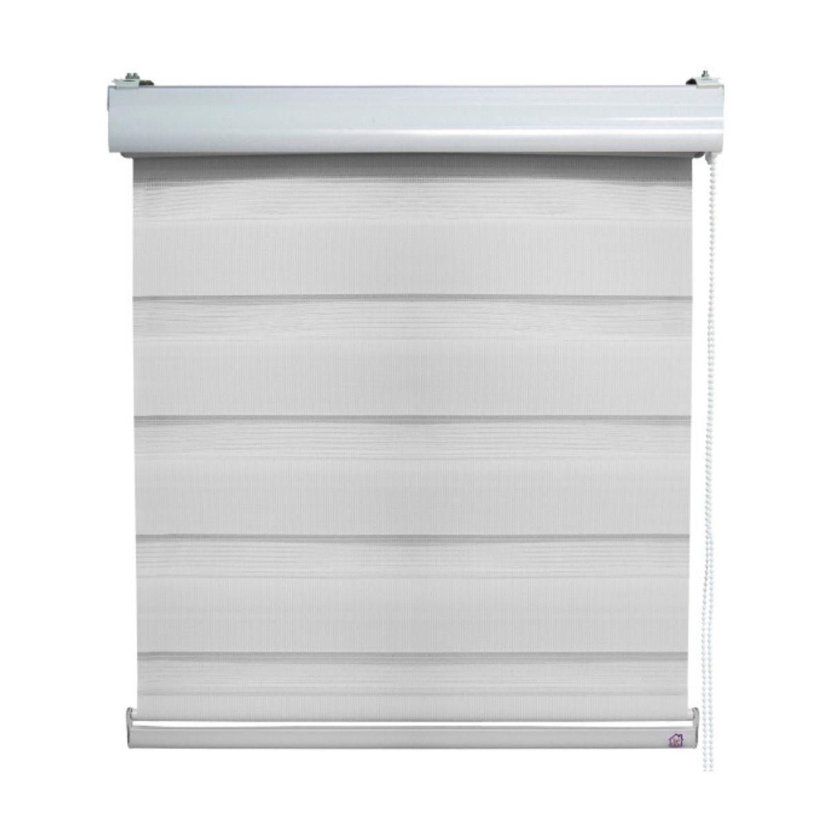 Cortina Roller Zebra Blackout 220x240cm - Blanco-2