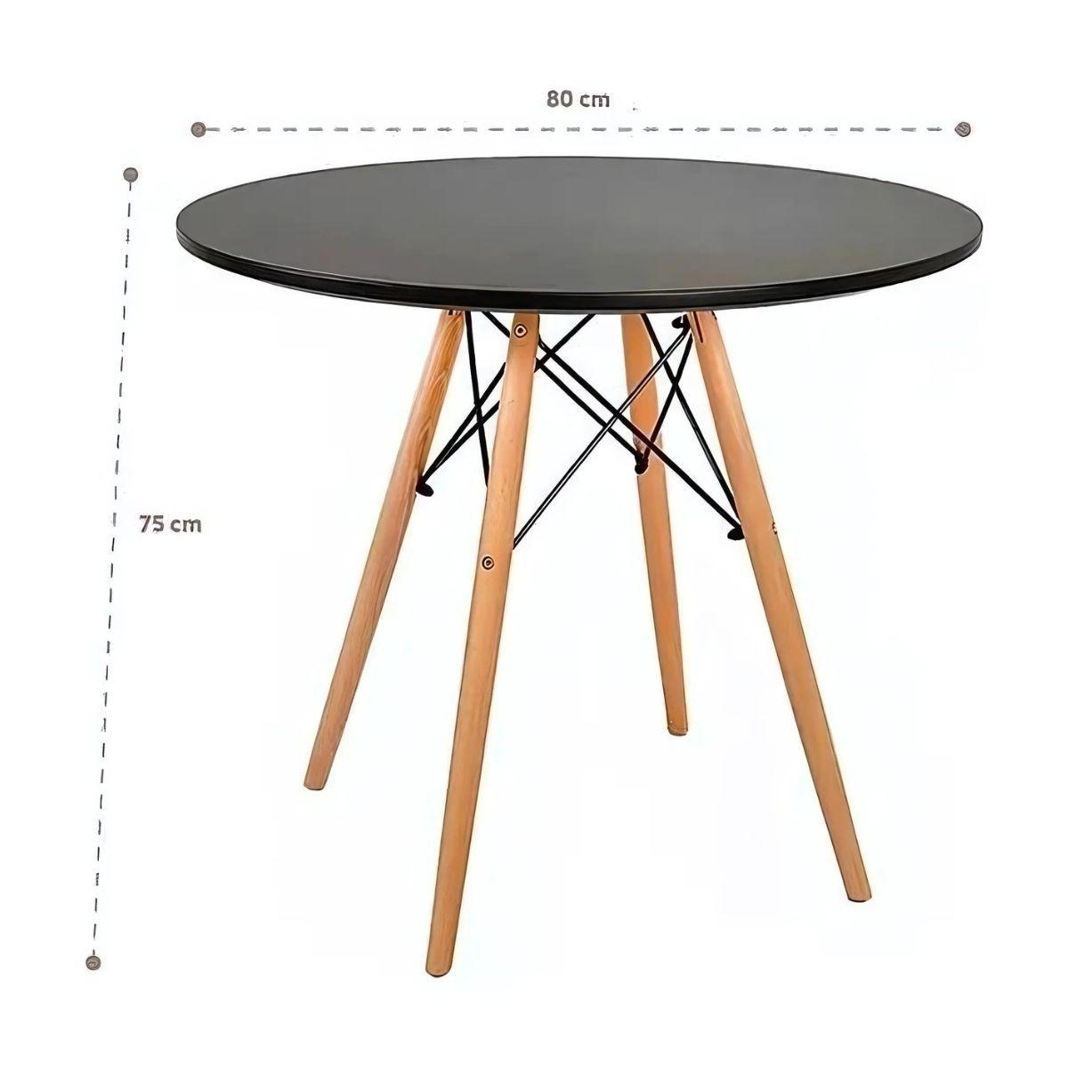 Mesa Eames Negro 80 cm-2