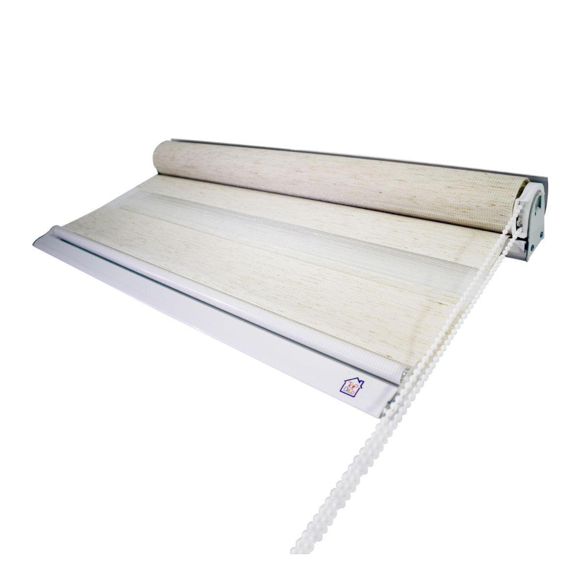 Cortina Roller Zebra Blackout 90x240cm - Blanco-1