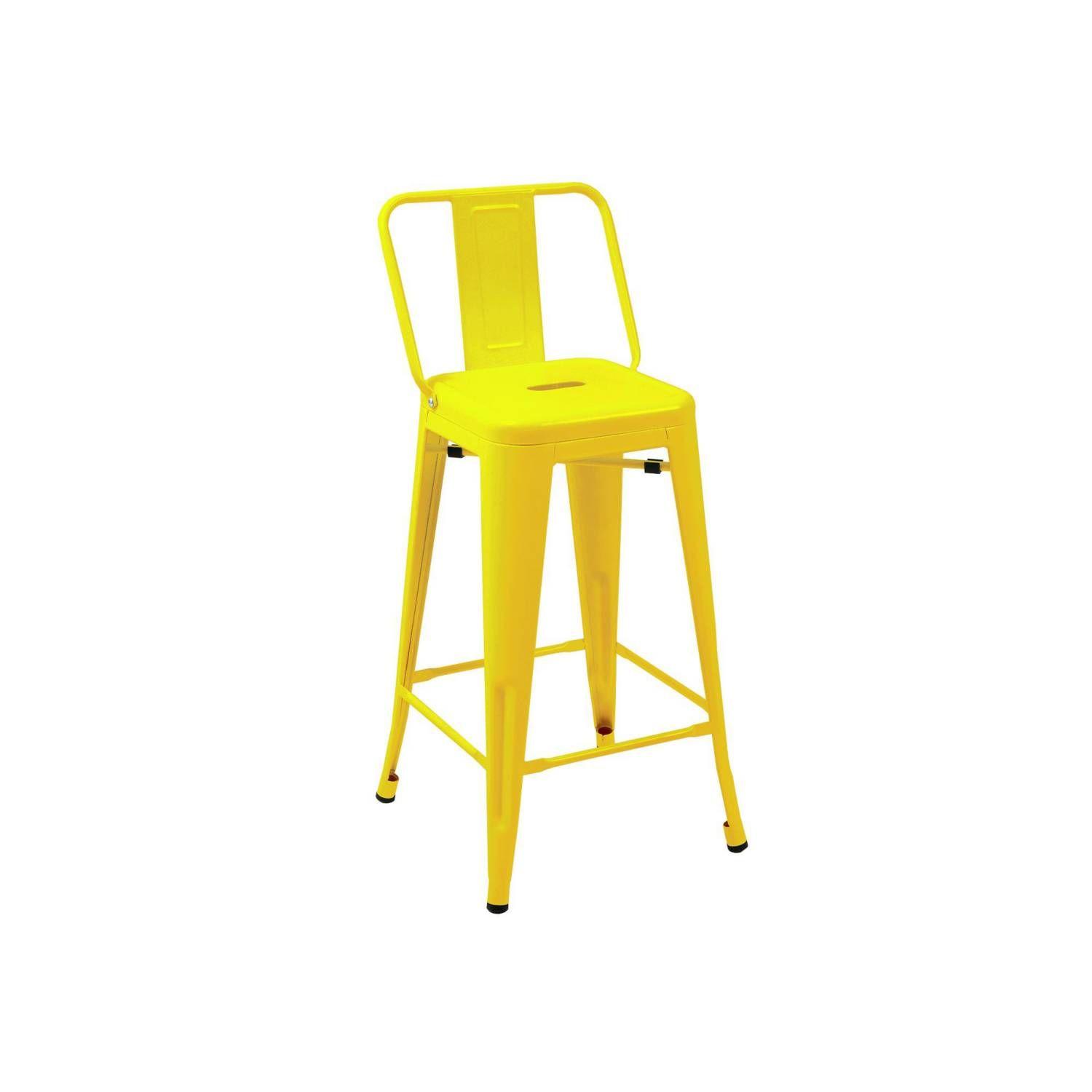 Pack 4 Pisos Taburetes Tolix 66 Cm- Amarillo-1