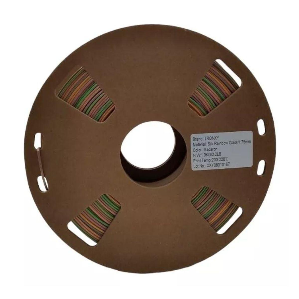 Filamento 3d Pla Seda Arcoiris Tronxy De 1.75mm Y 1kg-  MACARON-2