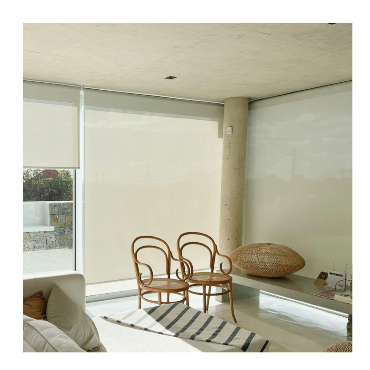 Cortina Roller Zebra Blackout 120x240cm - Beige-2