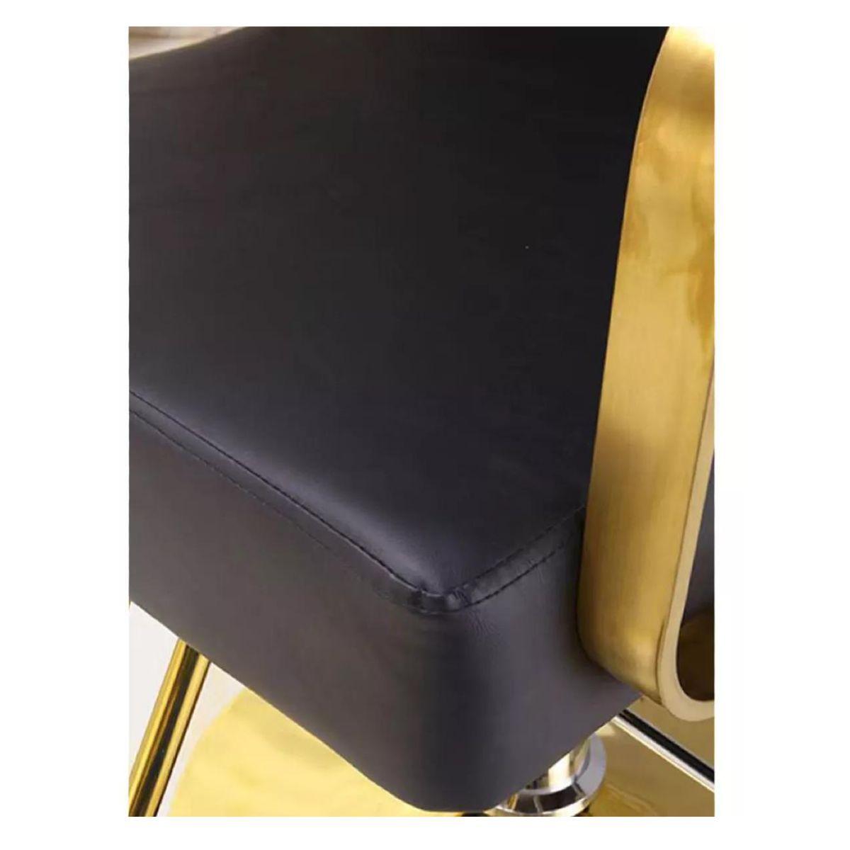 Sillon Barbero, Peluqueria Vintage Profesional- Negro/ Dorado-1