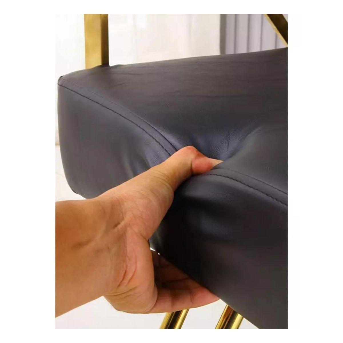 Sillon Barbero, Peluqueria Vintage Profesional- Negro/ Dorado-2