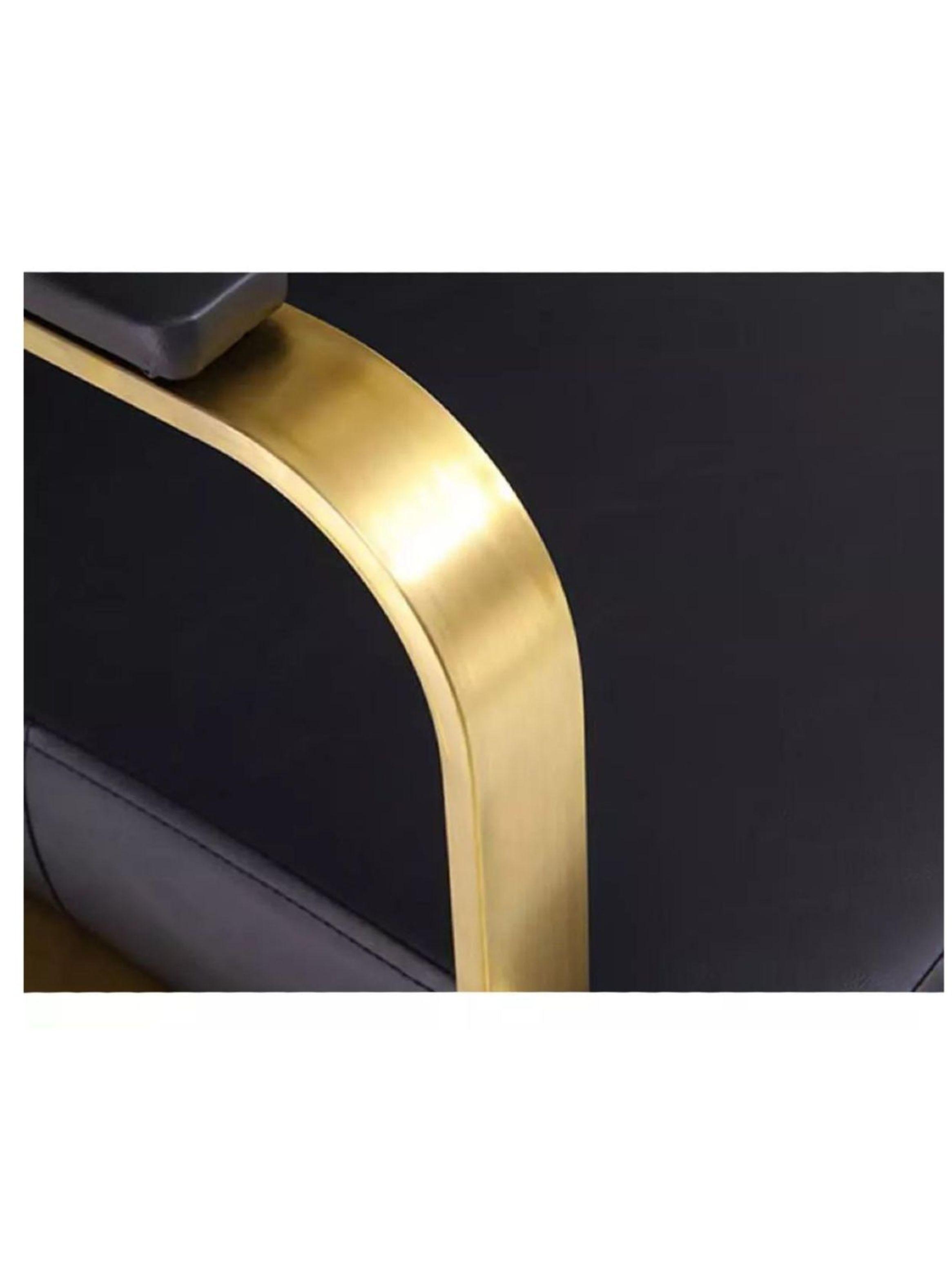 Sillon Barbero, Peluqueria Vintage Profesional- Negro/ Dorado-3