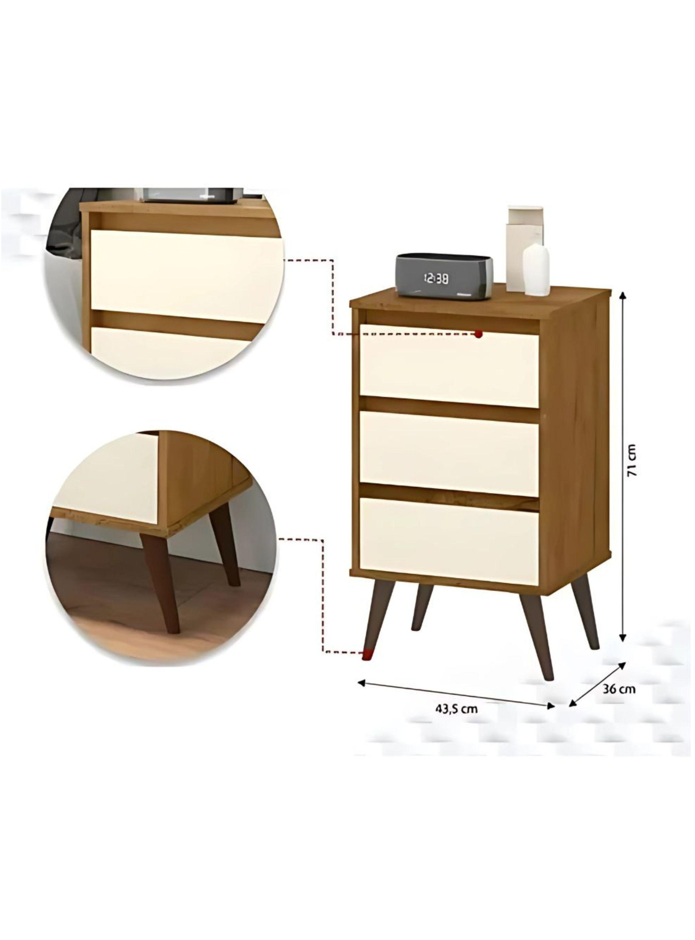 Velador, Mesa De Noche, Mod. Odin, Mueble, Dormitorio- Café-1