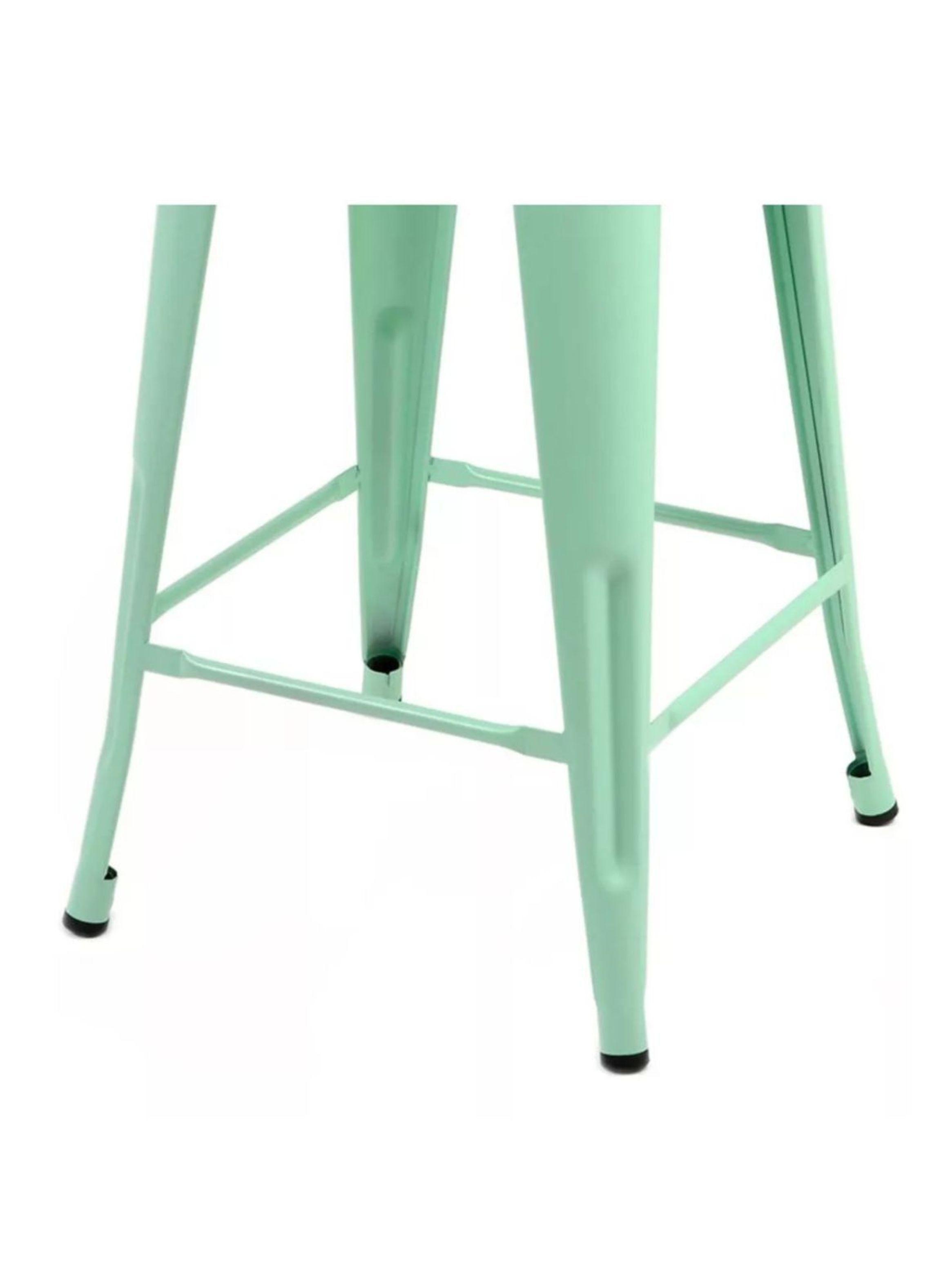 Pack 4 Pisos Taburetes Tolix, 77 Cm Respaldo Bajo- Menta-4