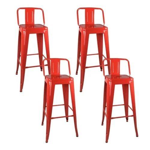 Pack 4 Pisos Taburetes Tolix 66 Cm- Rojo-0