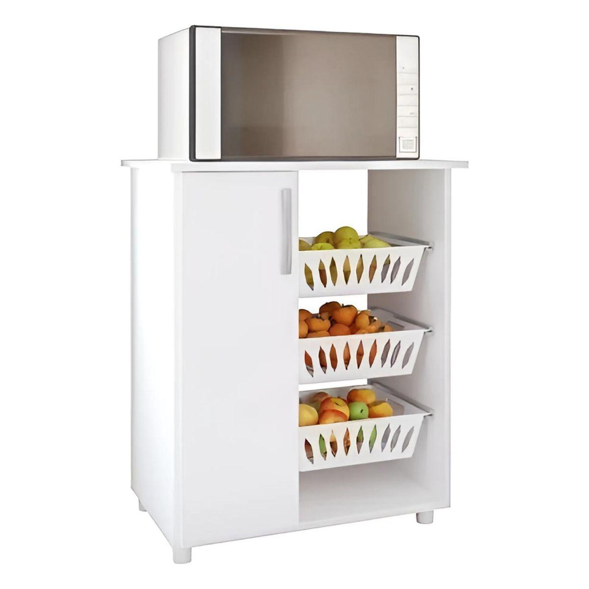 Mueble De Cocina Despensa Verduras - Modelo Verluro Blanco-2
