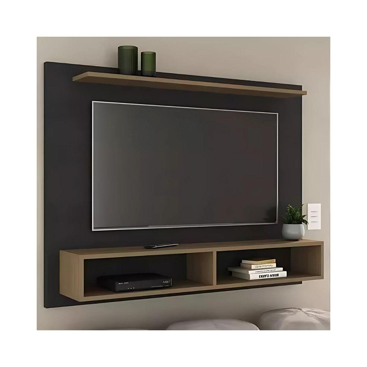 Mueble Rack De Pared Para Tv 43 Pulgadas Negro Florencia-2