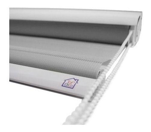 Cortina Roller Zebra 220x240cm Color Gris,-0