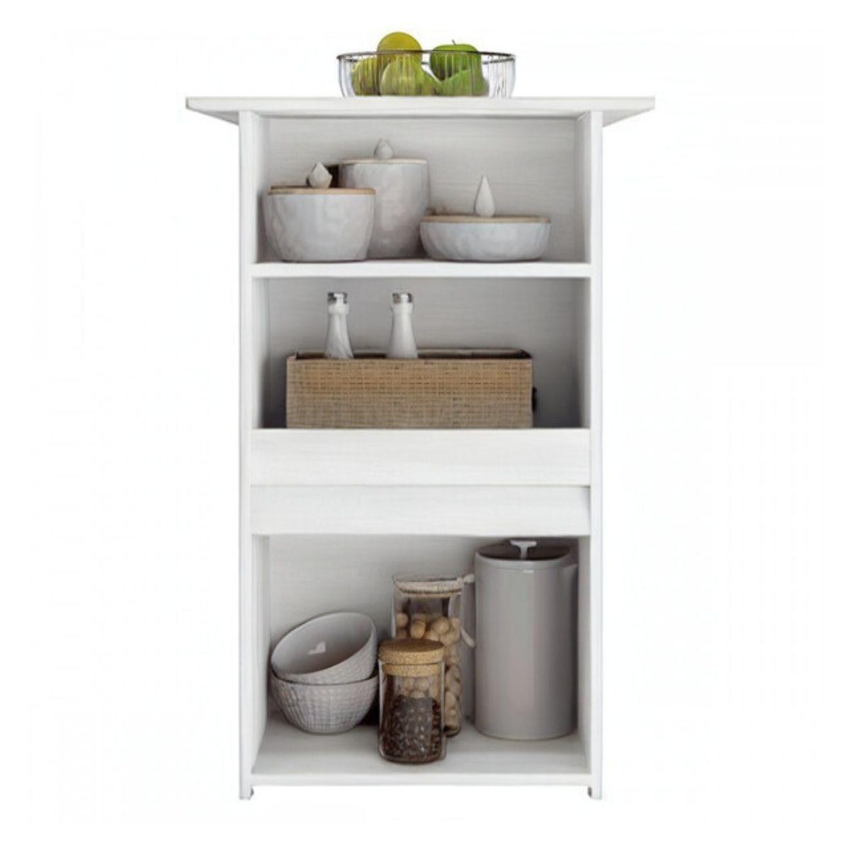 Mesa Alta Isla para Cocina- Blanca-1