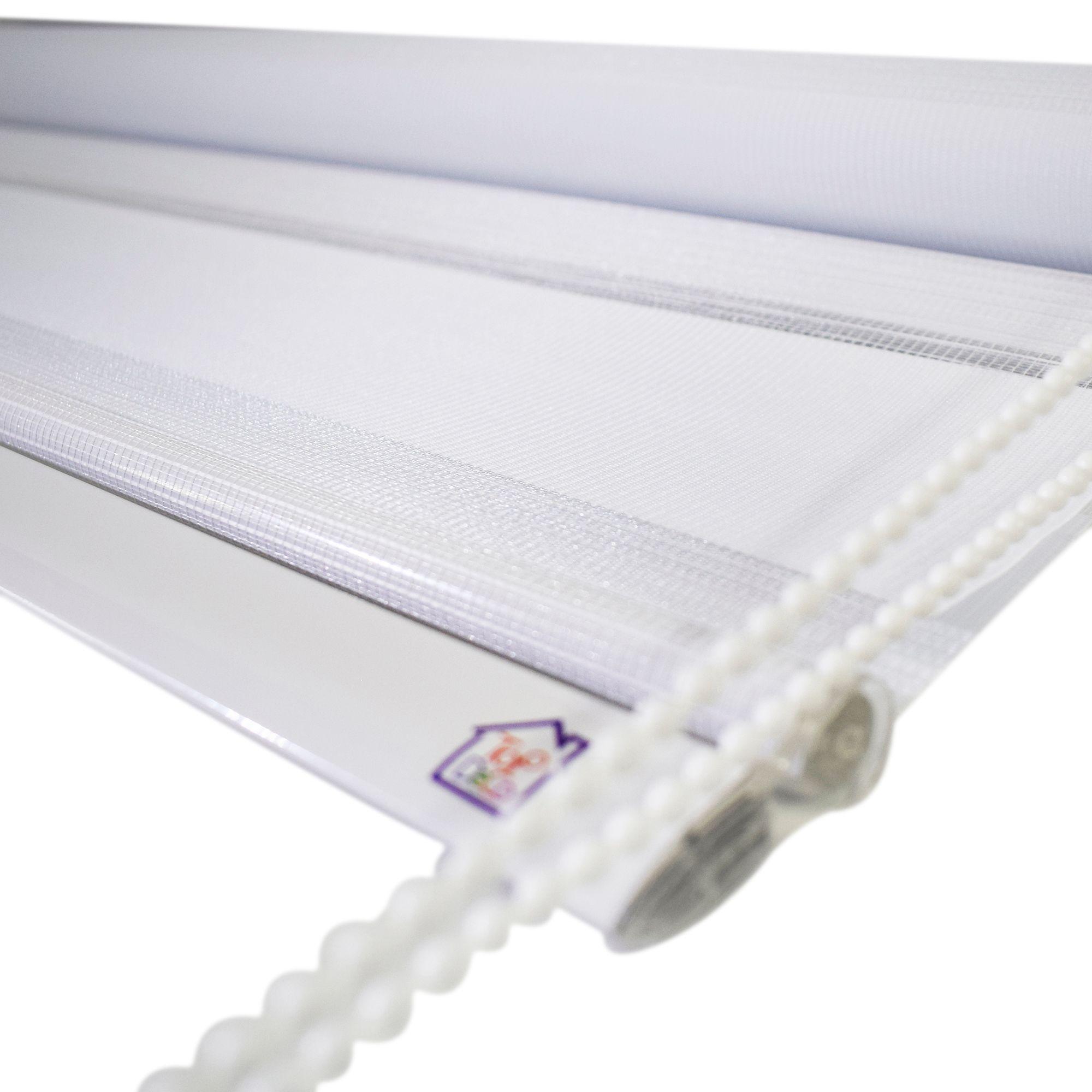Cortina Roller Zebra Blackout 120x120cm - Blanco-2