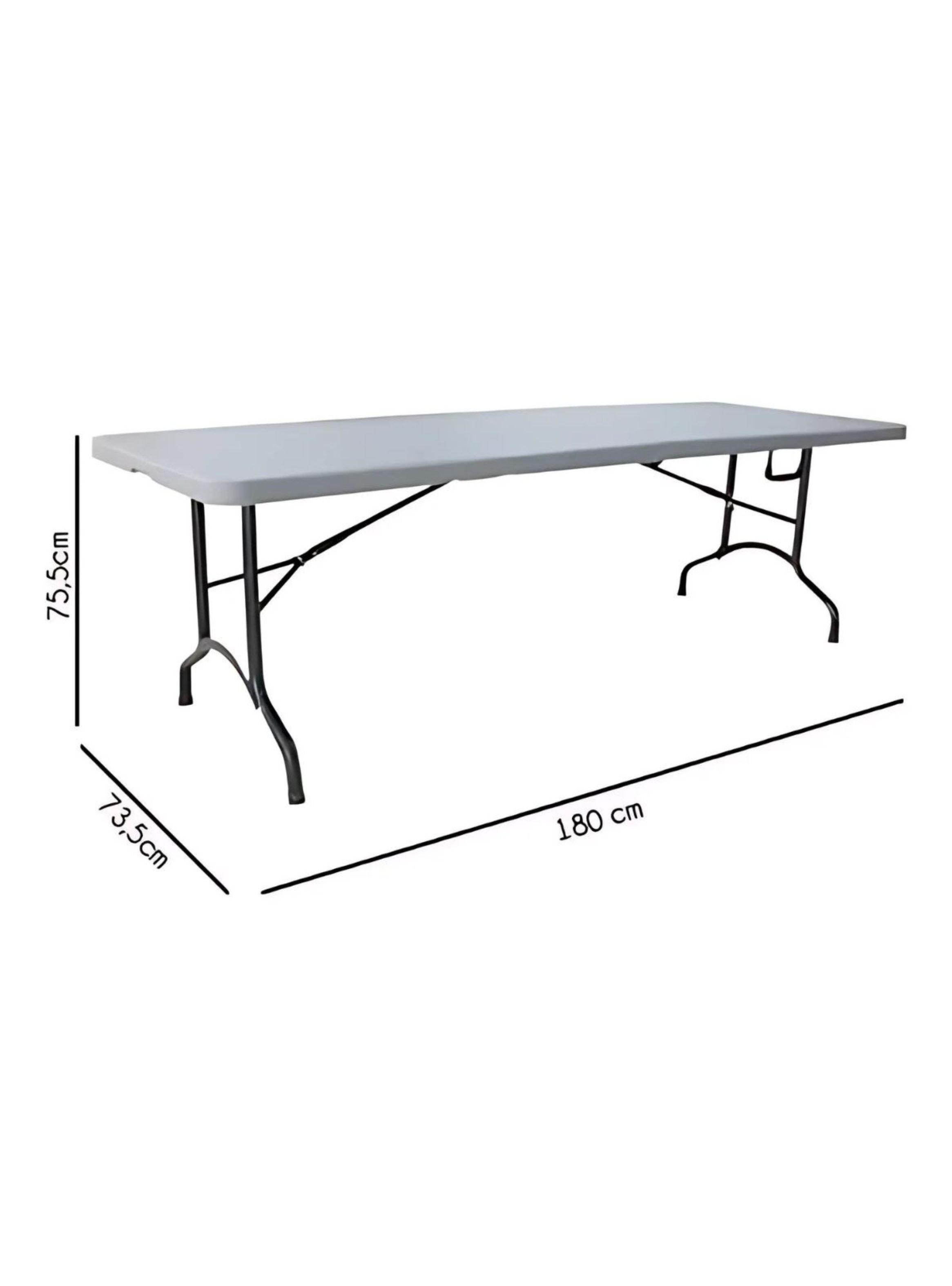 Mesa Plegable Maleta 180cm, Arma Fácil Blanca-2