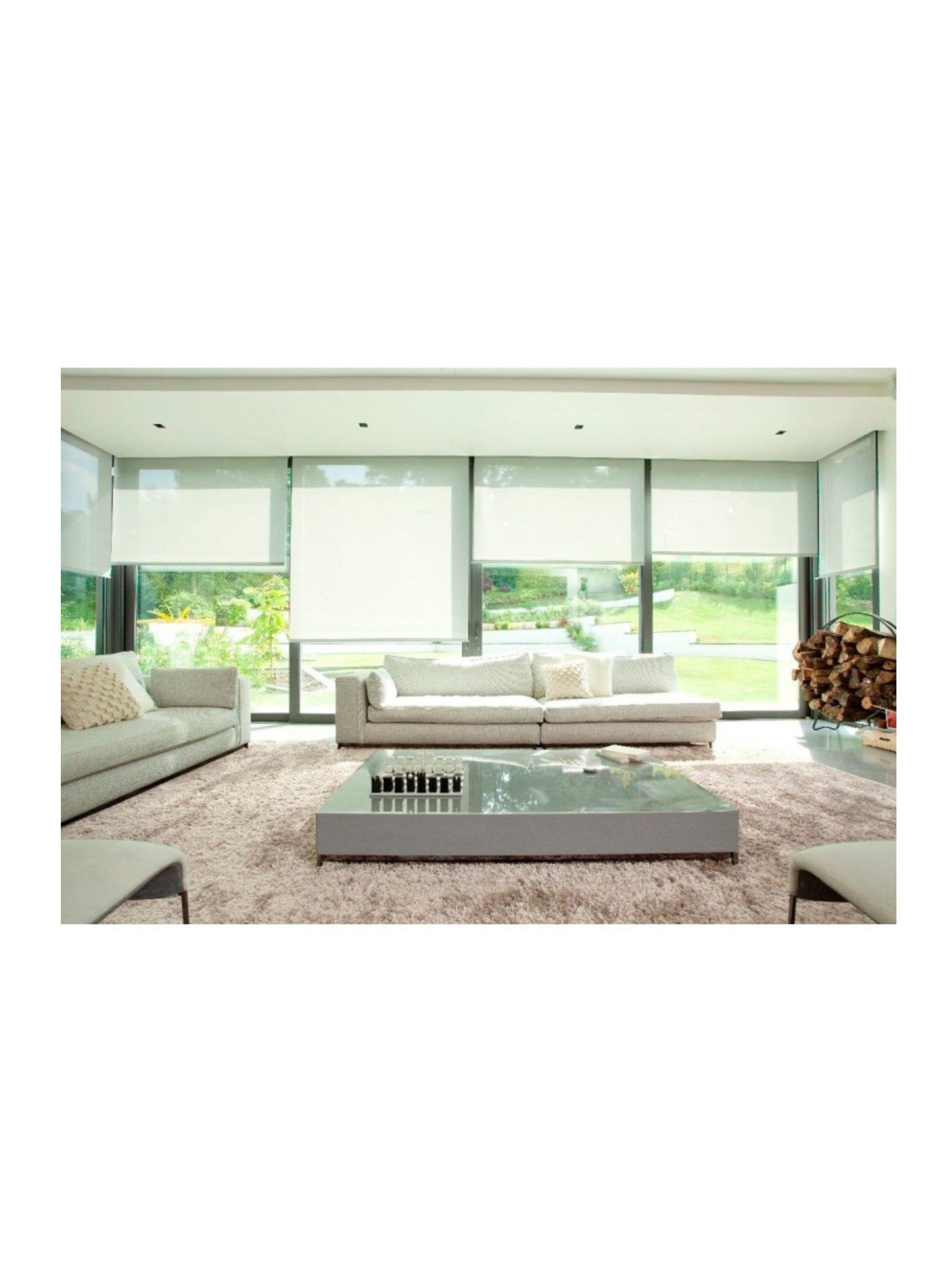 Cortina Roller Sunscreen 150x240cm Color Blanco,-3