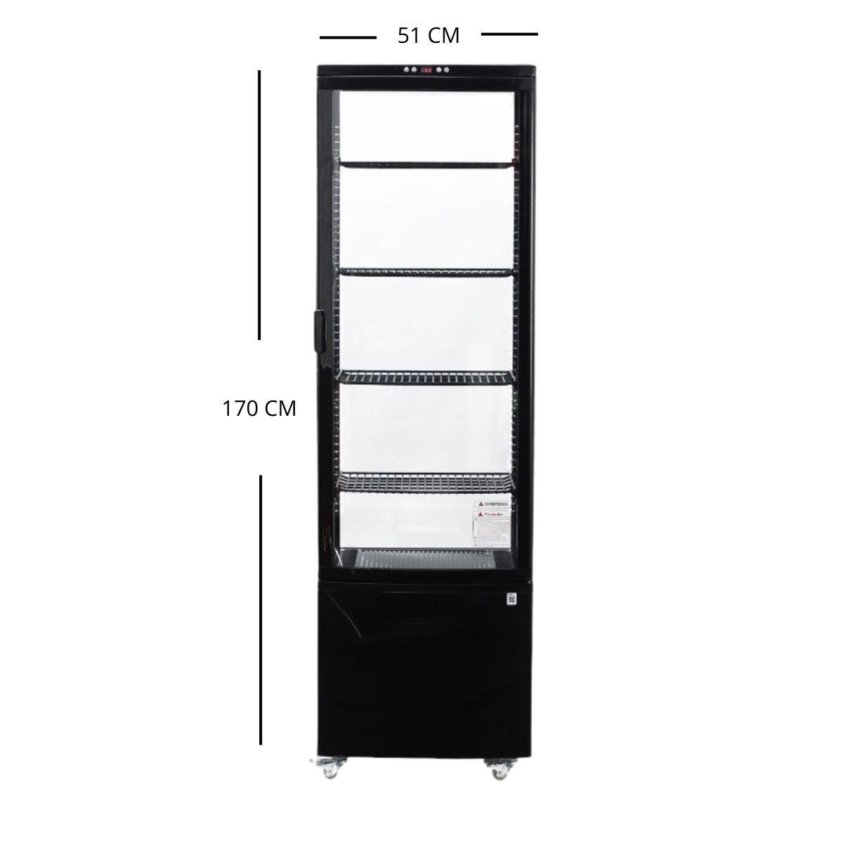 Vitrina Vertical Pastelera R-300 Negra  BOZZO-1