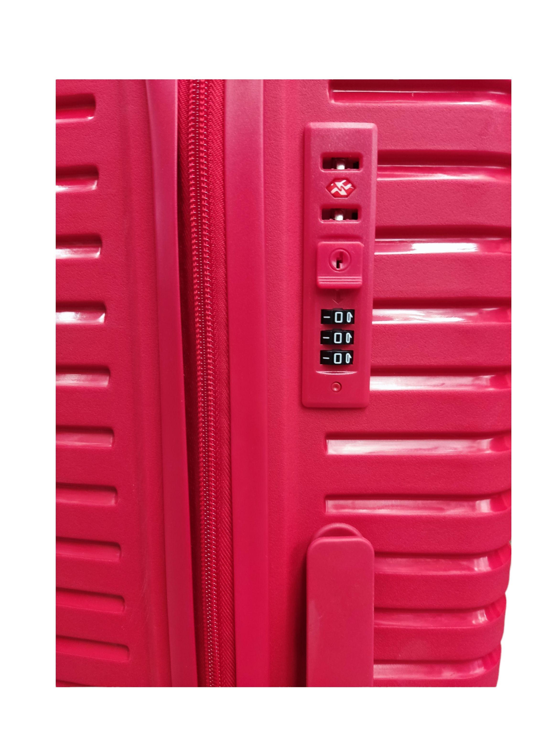 Set 3 Maletas Abs Ruedas 360° Medidas Estándar Premium- ROJO-4