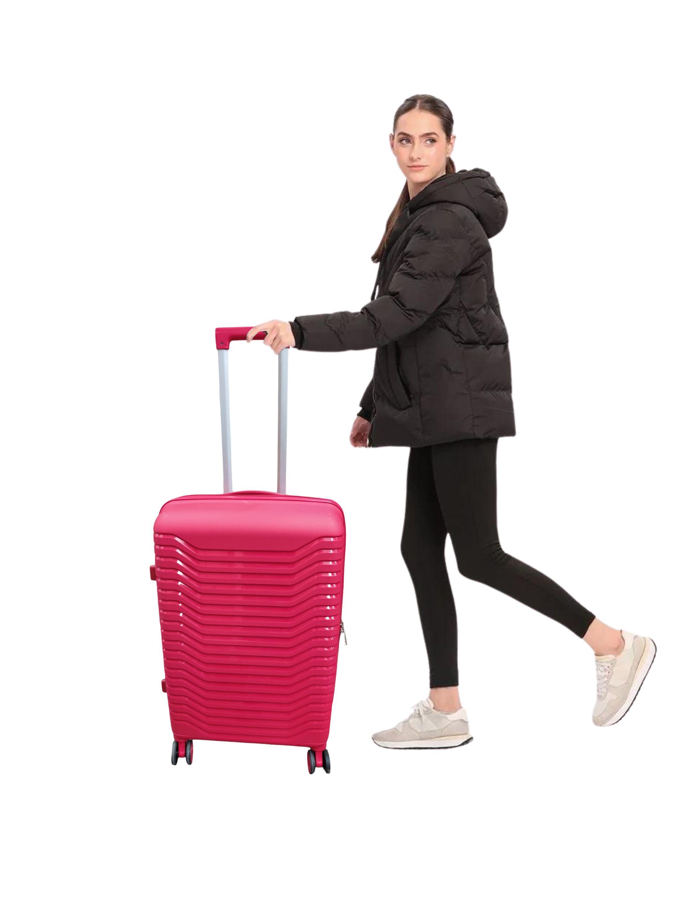 Set 3 Maletas Abs Ruedas 360° Medidas Estándar Premium- ROJO-7