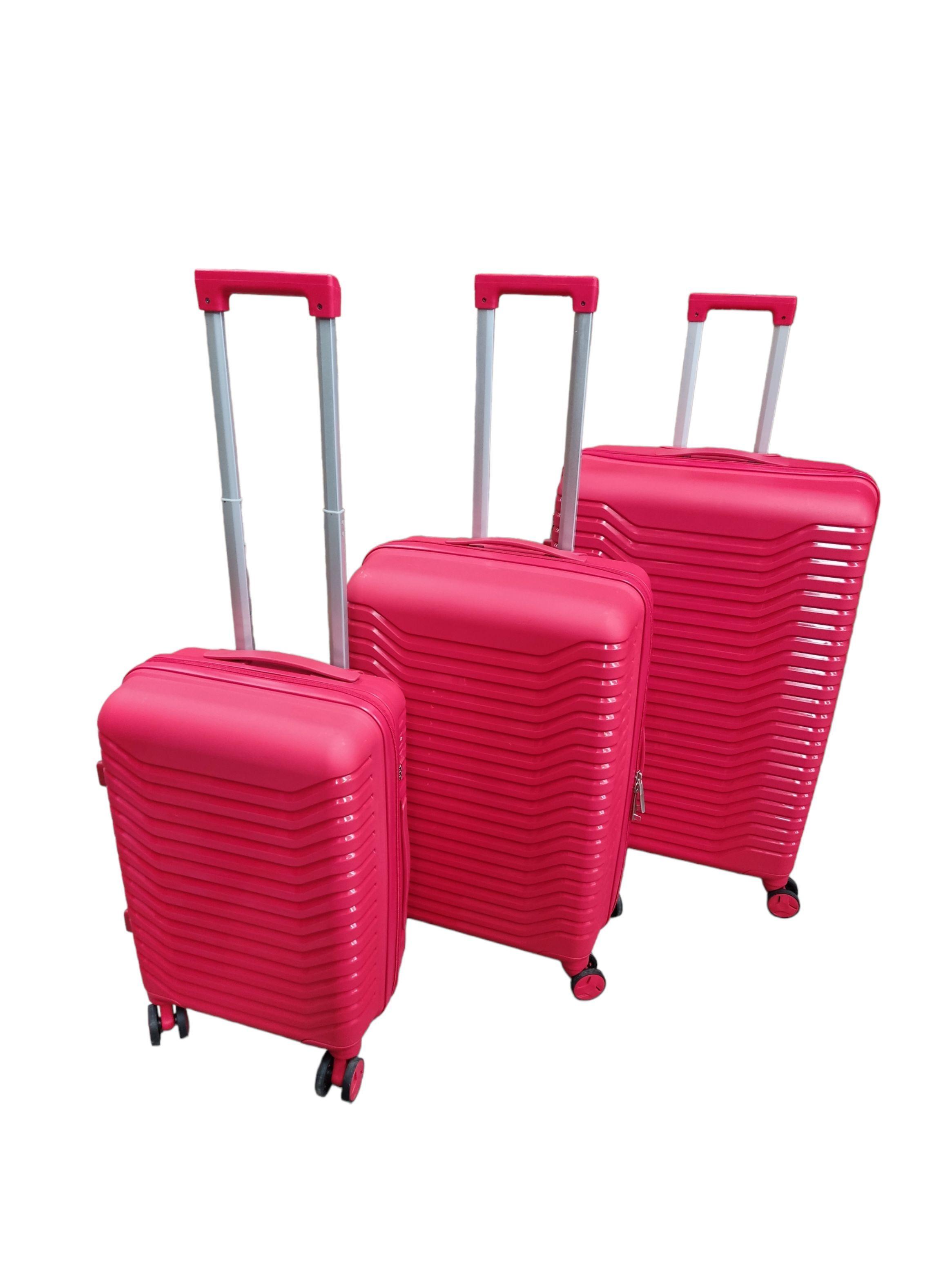 Set 3 Maletas Abs Ruedas 360° Medidas Estándar Premium- ROJO-8