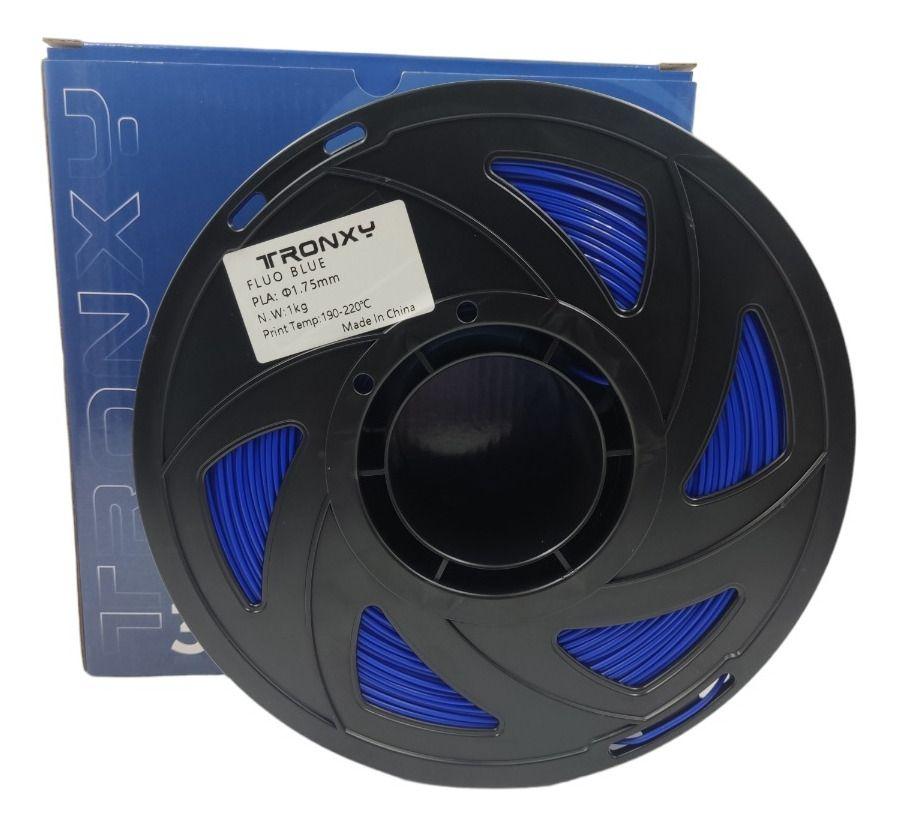 Filamento 3d Pla Tronxy De 1.75mm Y 1kg Azul Fluorecente-1