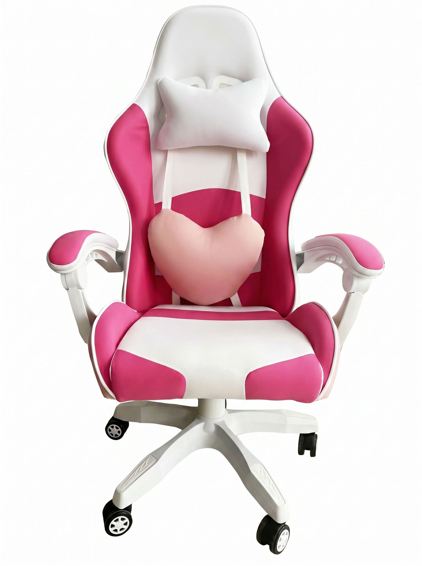 Silla Gamer Corazón Rosado-1