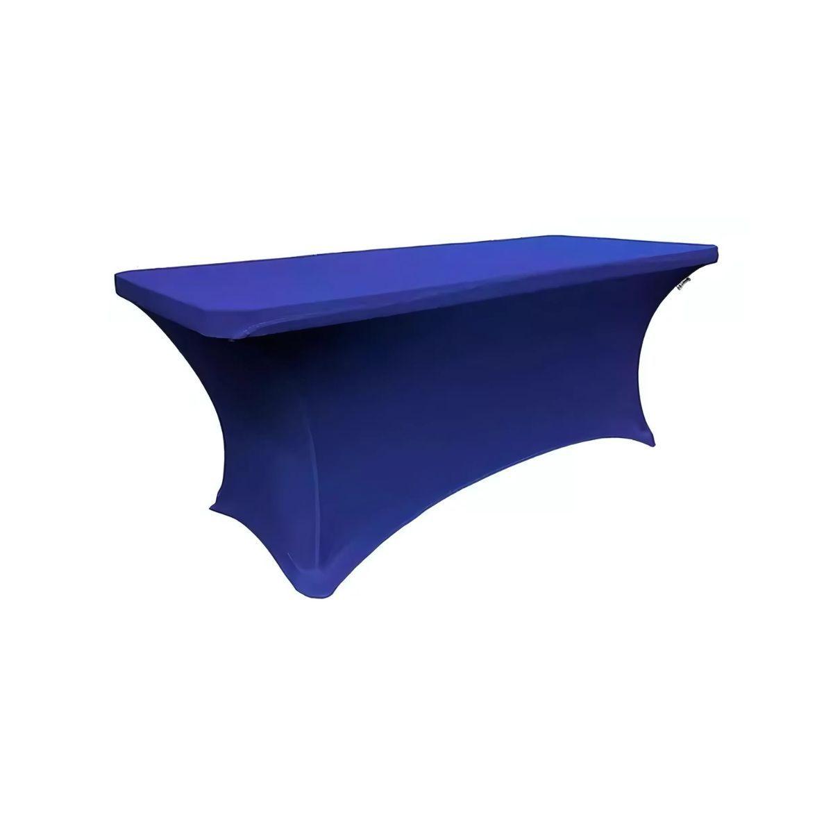 Mantel Forro Spandex Para Mesa Plegable 1.80 Mts, Azul-2