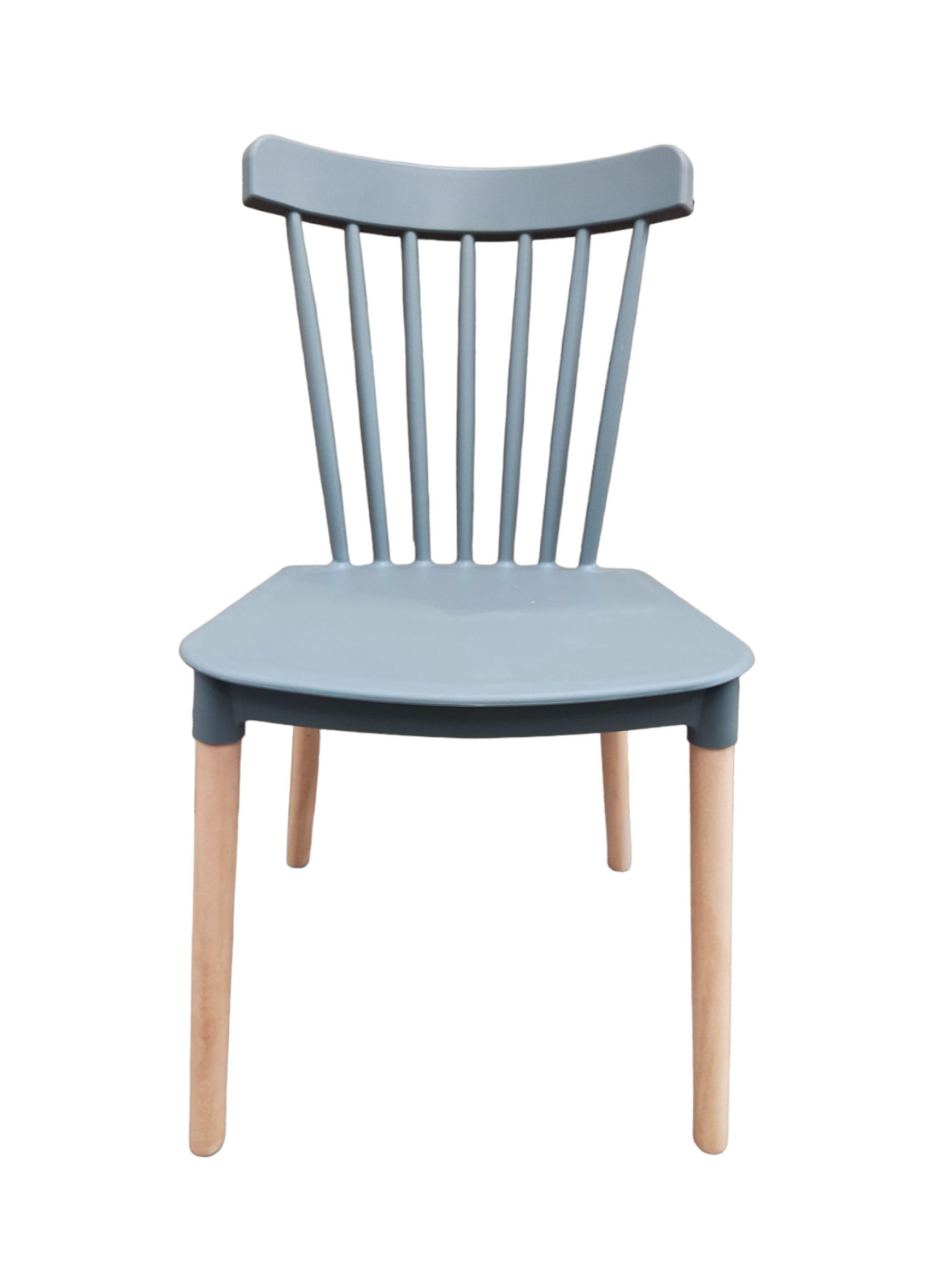 Pack 4 Sillas Windsor Comedor, Terraza, Restaurant- Gris Oscuro-2