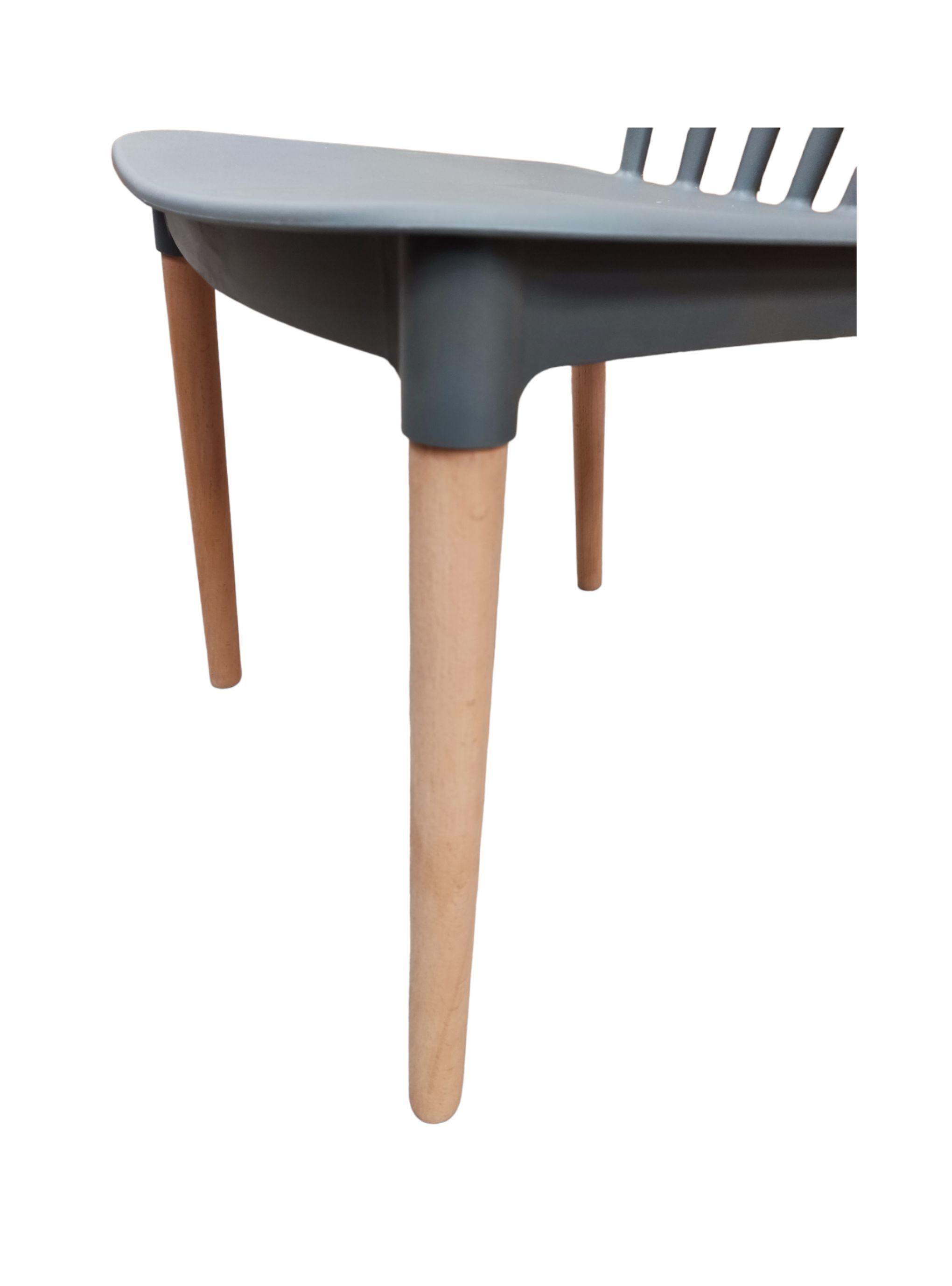 Pack 4 Sillas Windsor Comedor, Terraza, Restaurant- Gris Oscuro-4