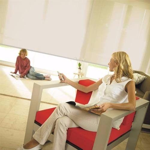 Cortina Roller Motorizada 200x240cm En Blanco,-2