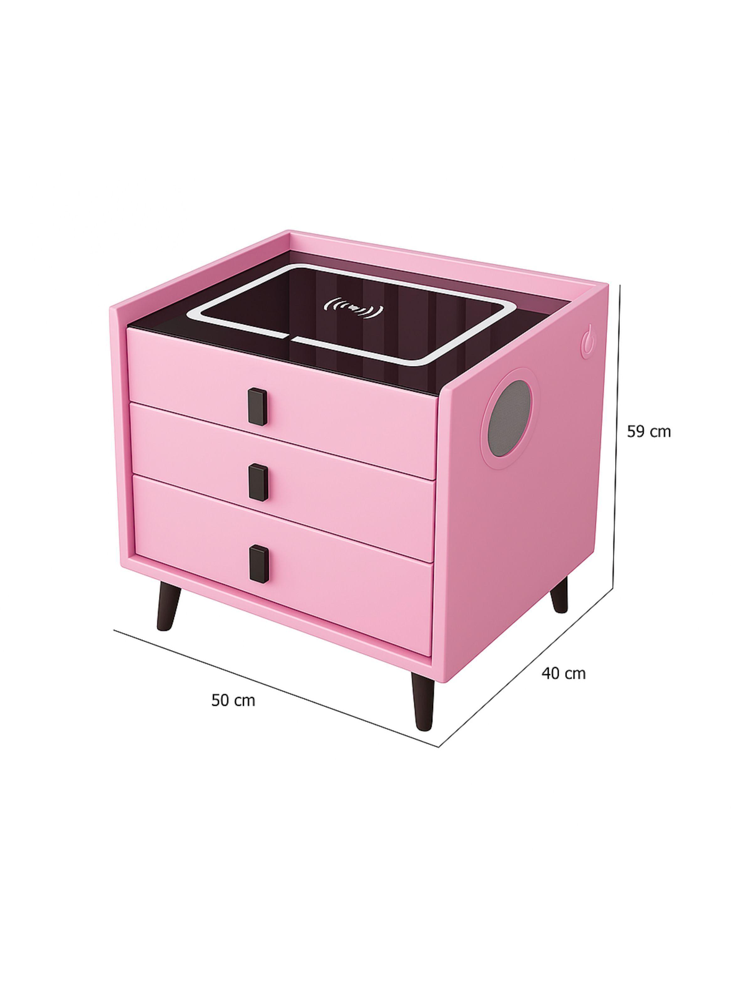 Velador Smart 2.0 Carga Inalámbrica Parlante Luz- Rosado-2