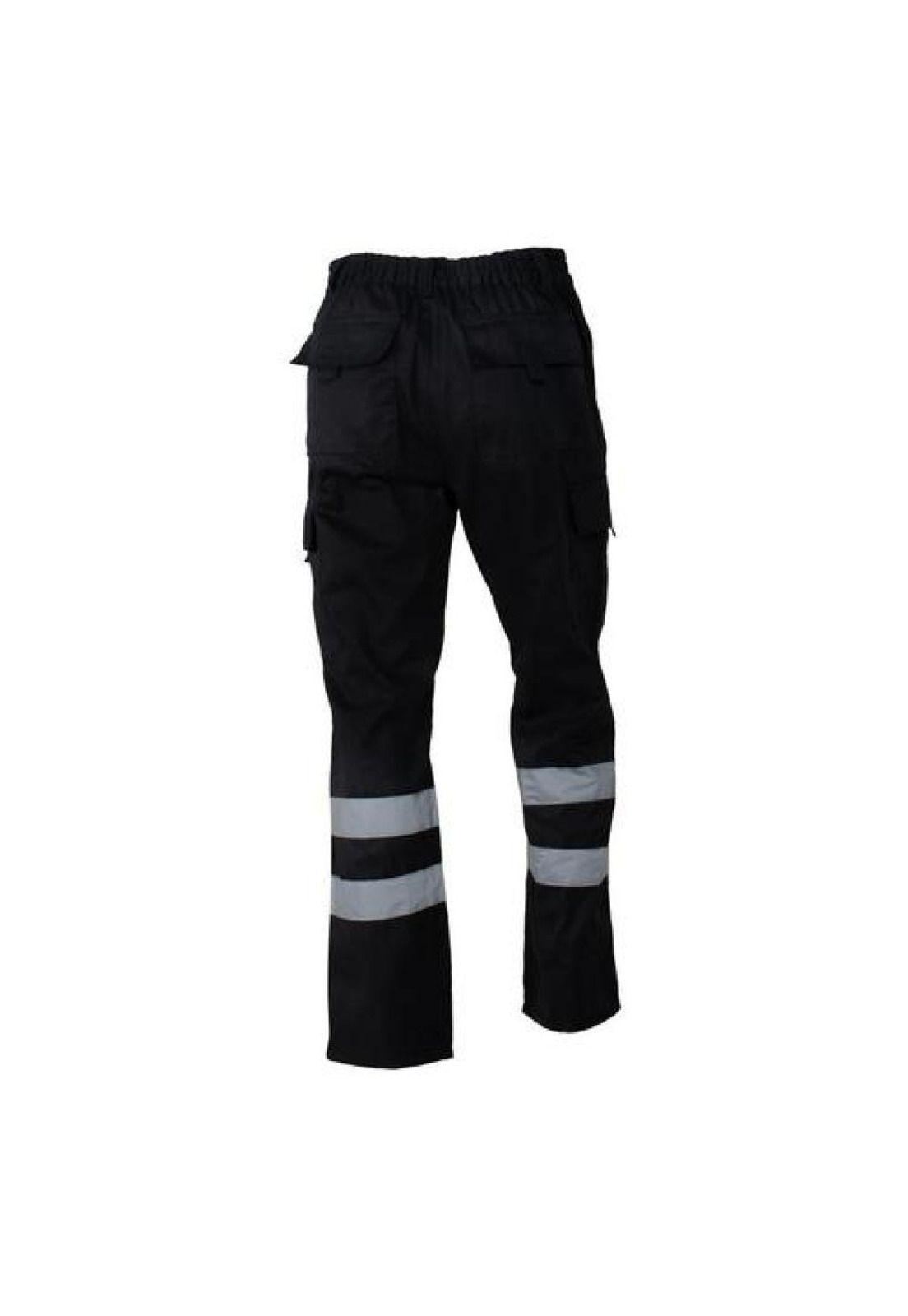 Pantalón Cargo Gabardina Con Cinta Reflectante Hombre-1