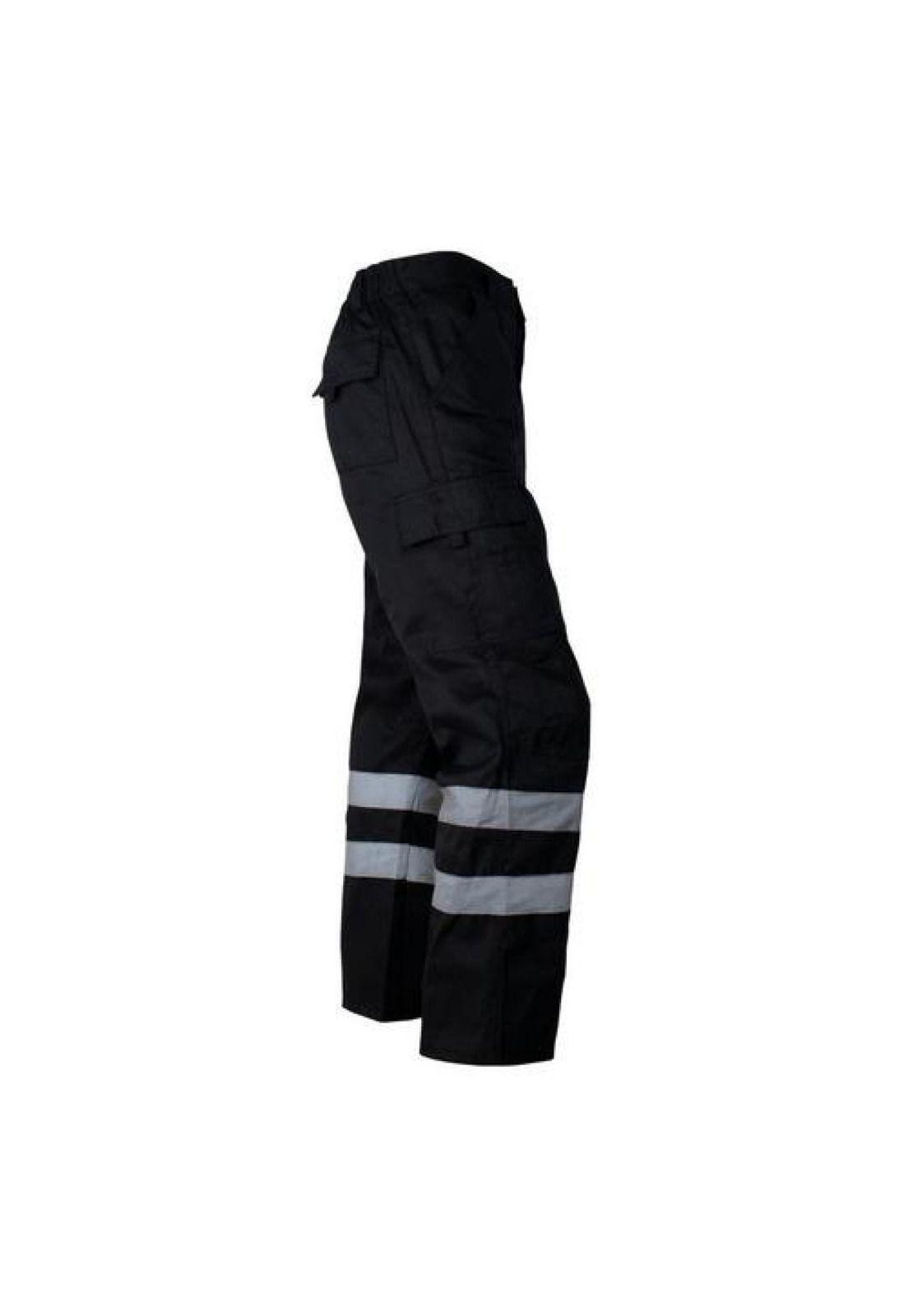 Pantalón Cargo Gabardina Con Cinta Reflectante Hombre-3