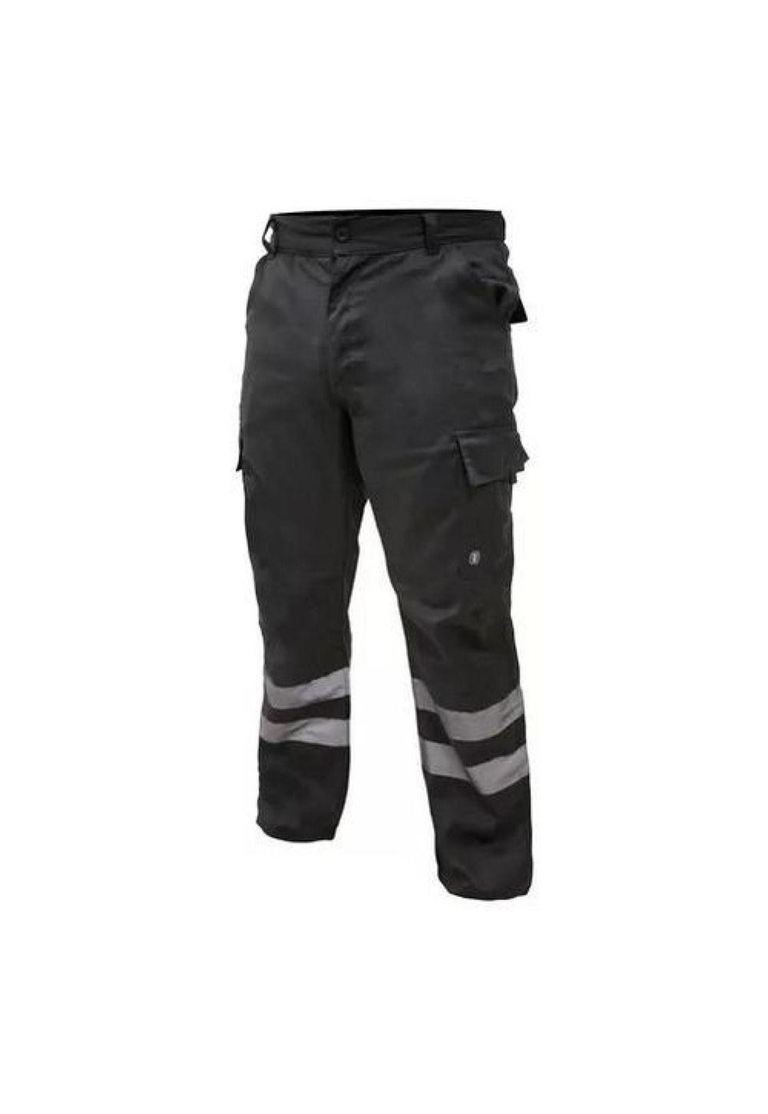 Pantalón Cargo Gabardina Con Cinta Reflectante Hombre-4