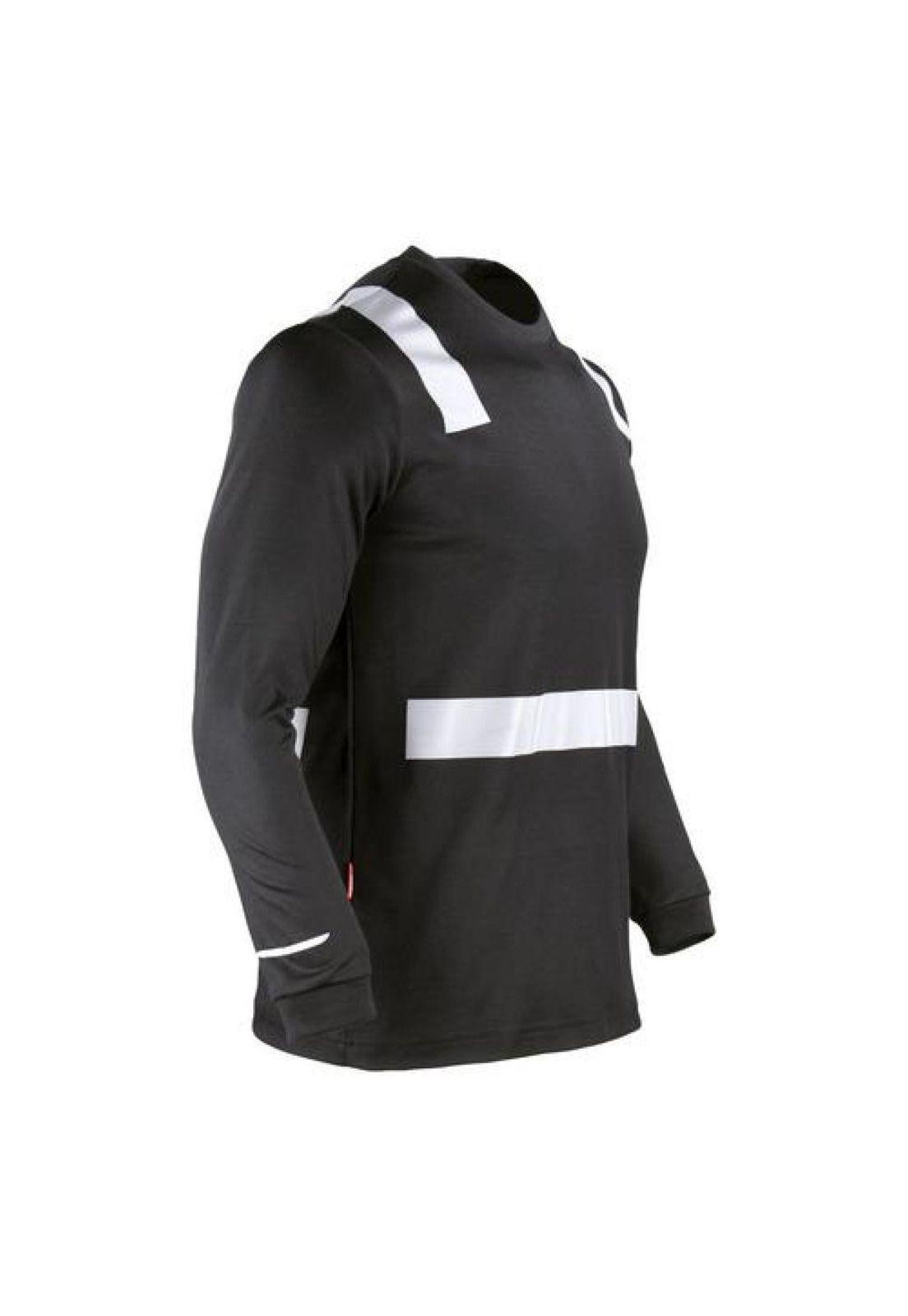 Polera C/redondo Hibrida Manga Larga Con Cinta Reflectante-1