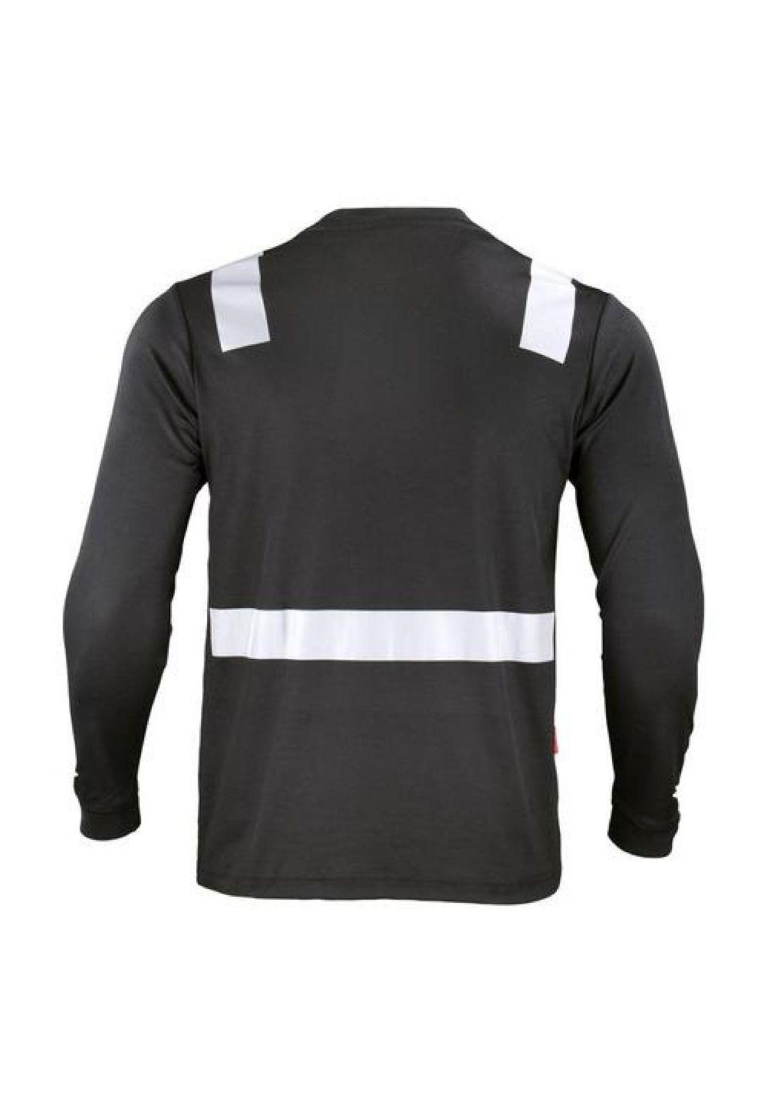 Polera C/redondo Hibrida Manga Larga Con Cinta Reflectante-3