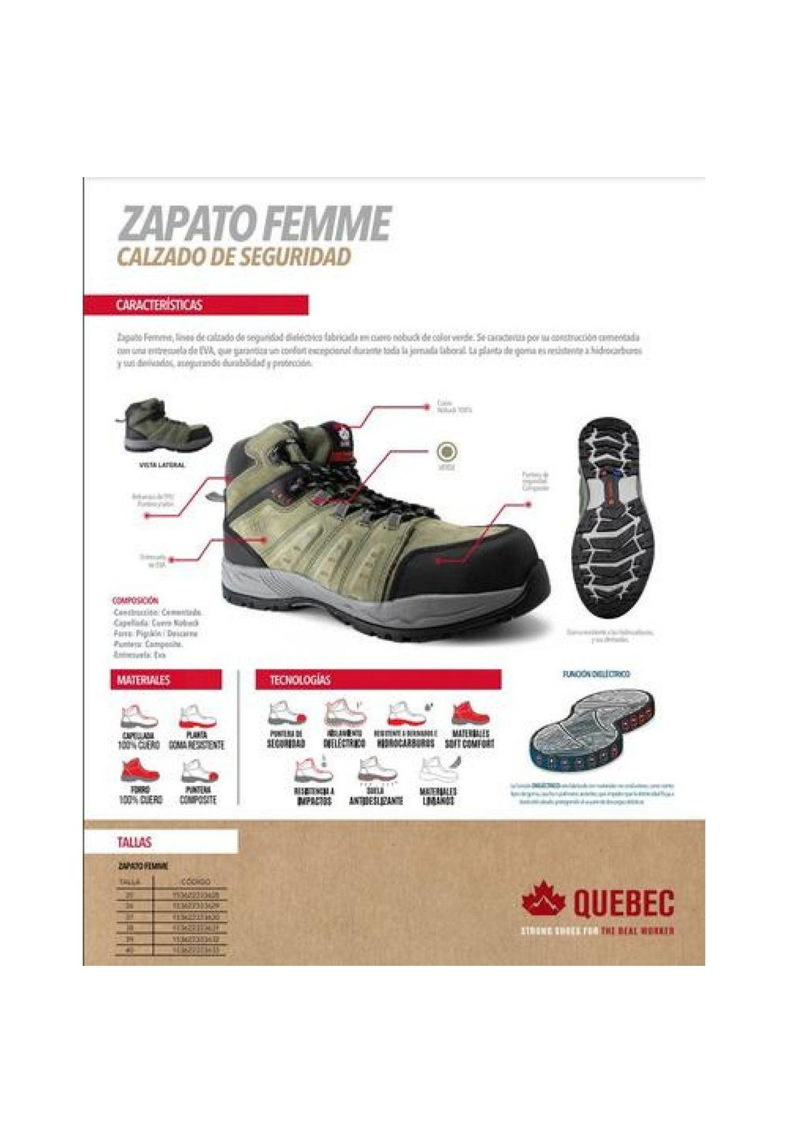 Zapato De Seguridad Mujer Quebec Femme-3